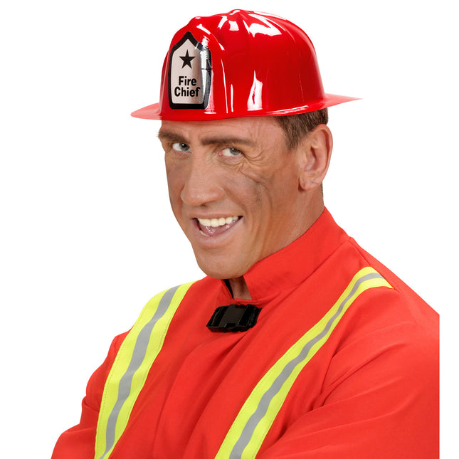 Palomies kypärä Punainen palomies päällikkö