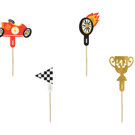 Race Cupcake Toppers 4kpl