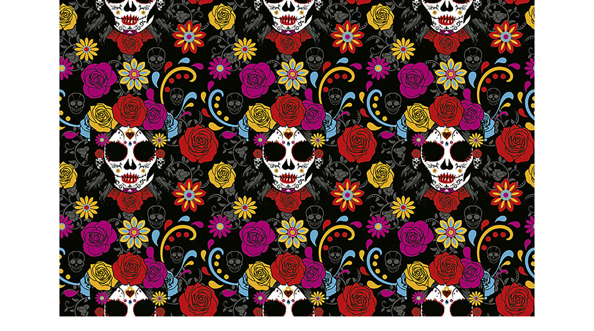 Halloween pöytäliina kukat 2.74m