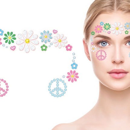 Hippie 60S kasvot tarrat