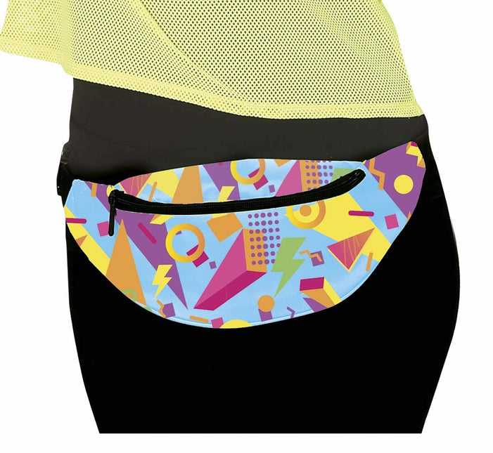 Sininen 80-luvun lantiolaukku