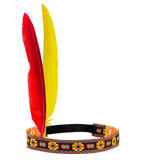 Intialainen hiusnauha Kaksi höyheniä