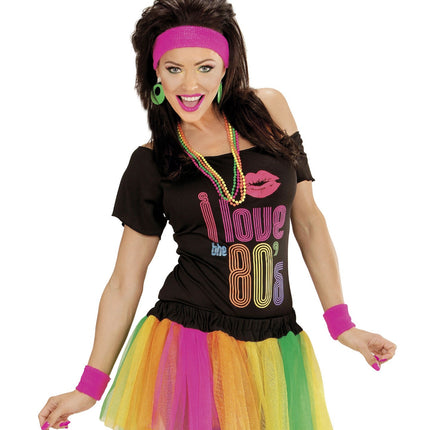 Neon pinkki hikinauhat 2 kpl