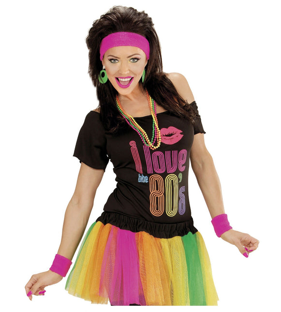 Neon pinkki hikinauhat 2 kpl