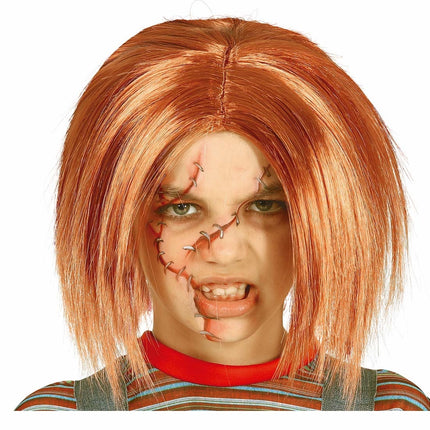 Oranssi peruukki nukke