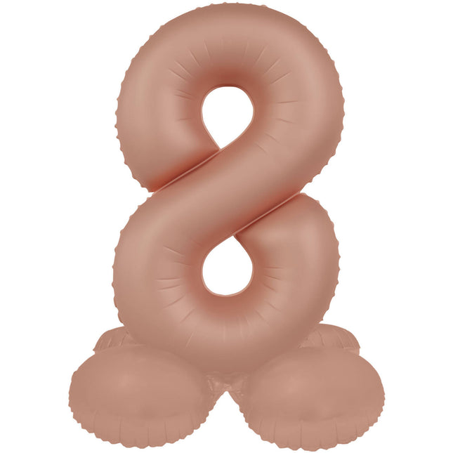 8 vuoden kuva ilmapallo Rose Gold Matt 72cm