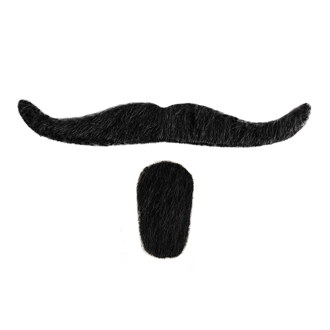 Mustat väärennetyt viikset ja vuohenpukki