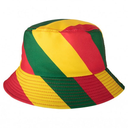Kalastajan hattu Punainen/Keltainen/Vihreä