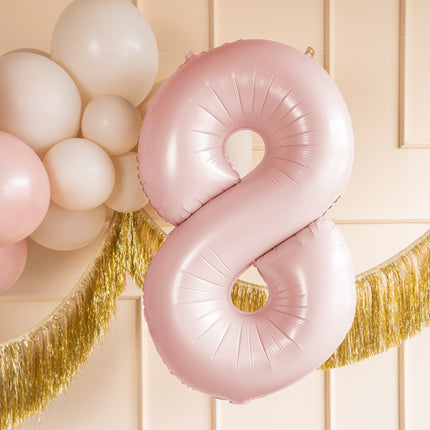 8 vuoden kuva ilmapallo vaaleanpunainen tyhjä 72cm