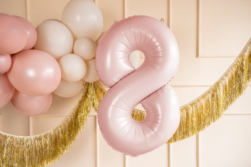 8 vuoden kuva ilmapallo vaaleanpunainen tyhjä 72cm