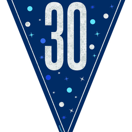 30 vuotta Garland sininen 2.5m