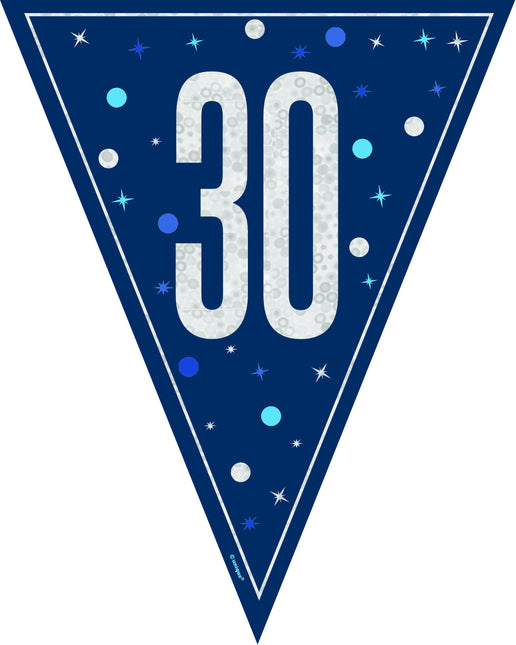 30 vuotta Garland sininen 2.5m