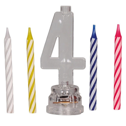 Kynttilänjalka 4 vuotta Led 13cm