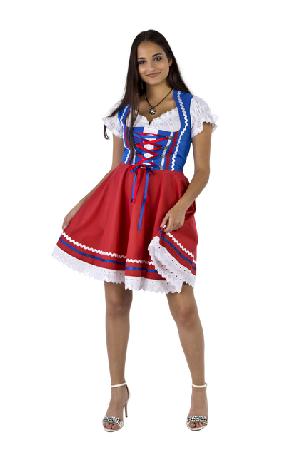 Oktoberfest Dirndl Mekko Oktoberfest Punainen Sininen Hyvät 2 kappaletta