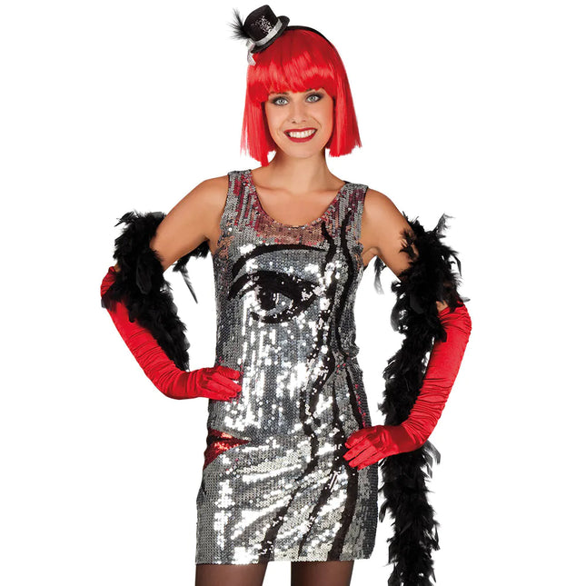 Face Paillettes mekko naiset