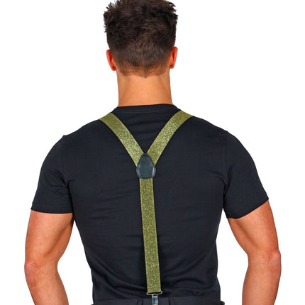 Musta Kultaiset sukkanauhat Glitter