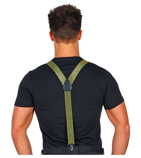 Musta Kultaiset sukkanauhat Glitter