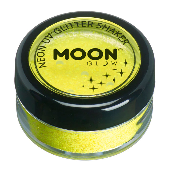 Moon Glow Neon UV Glitter Shakers Keltainen 5g