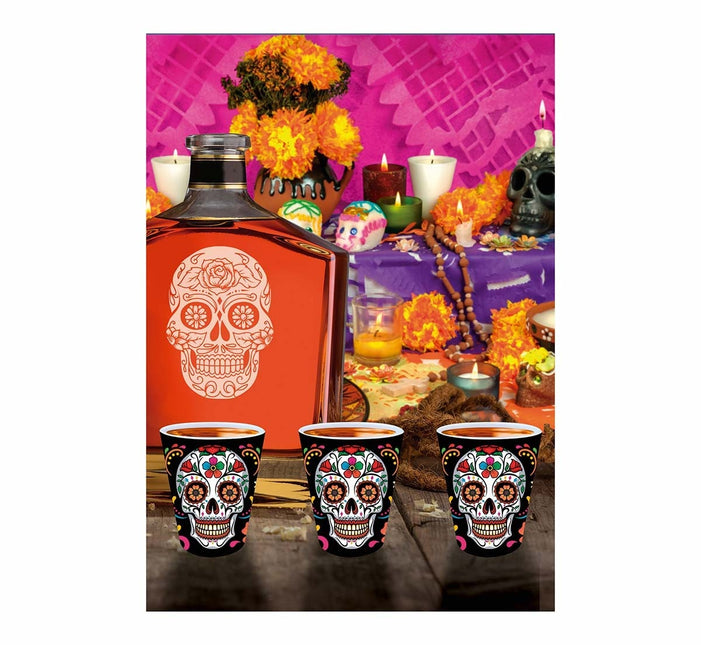 Dia De Los Muertos Shot lasit 5cm 3kpl