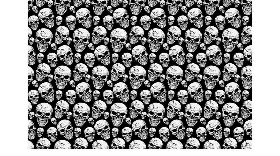 Halloween pöytäliina pääkallot 2.74m