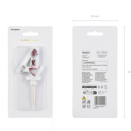 4 vuoden kynttilän terälehdet 8cm