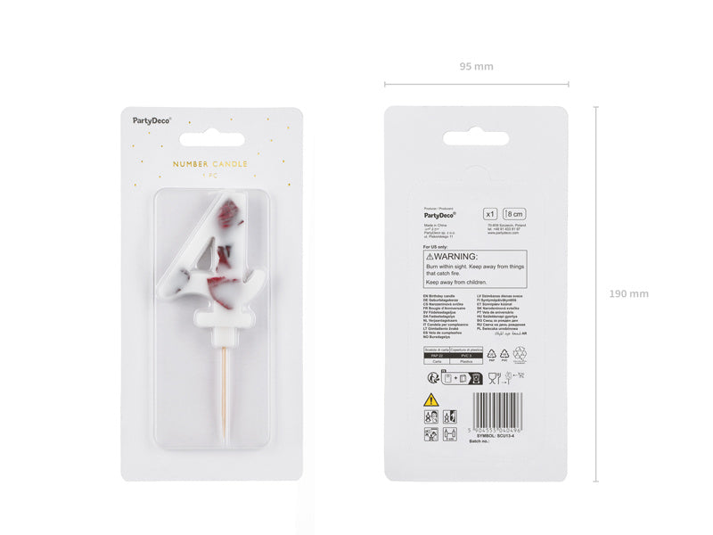 4 vuoden kynttilän terälehdet 8cm