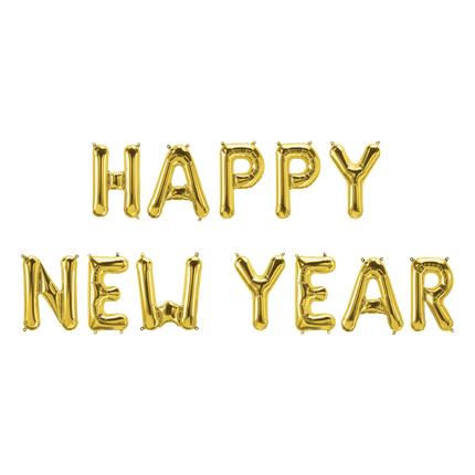 Kultainen ilmapallot asetettu onnellista uutta vuotta 1.9m