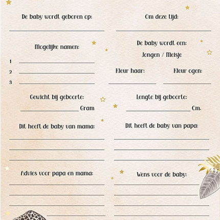 Safari Ennustuskortit Nude 20kpl Safari Ennustuskortit Nude 20kpl