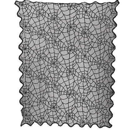 Musta Halloween pöytäliina Lace 1m