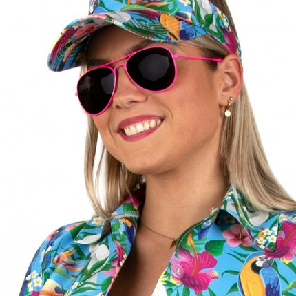 Auringonvarjostin Hawaii Print Sininen