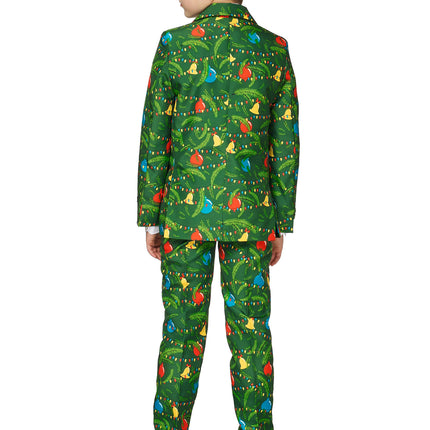 Vihreä puku joulu valo lapsen kanssa