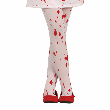 Punainen Valkoinen Halloween Legging Bloody Child