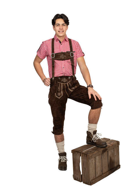 Lederhose Brown Miehet Pitkä