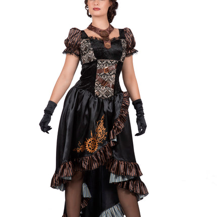 Steampunk mekko musta naiset