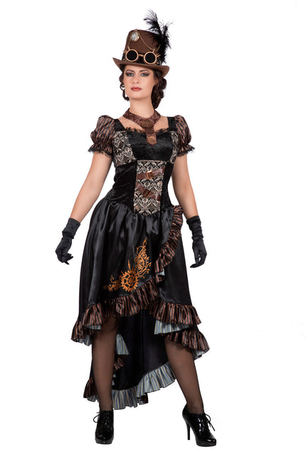 Steampunk mekko musta naiset