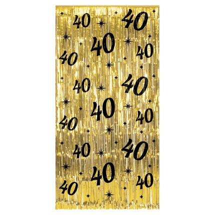 40 vuotta Oven verho Kultainen musta