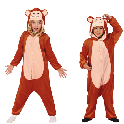 Monkey Onesie Child Brown 5-6 vuotta | 110-115cm
