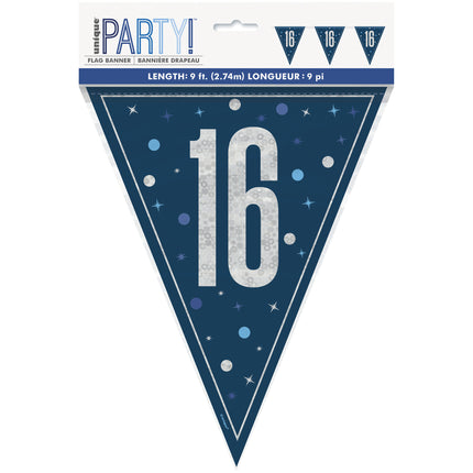 16 vuotta Garland sininen 2.5m