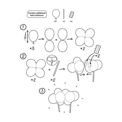 Sininen kakku toppari Ilmapallot 29cm