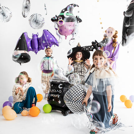 Violetti Halloween helium ilmapallo Bat tyhjä 51cm