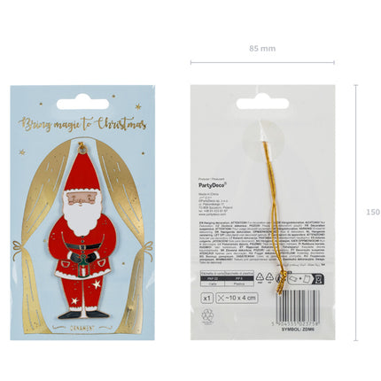 Riippukoriste Joulupukki 10cm