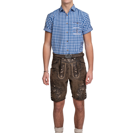 Lederhose ruskea miesten lyhyt Vintage