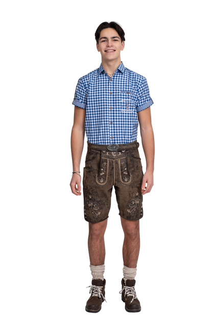 Lederhose ruskea miesten lyhyt Vintage