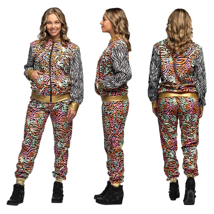 Värillinen verkkarit virheellinen Ladies Animal Print