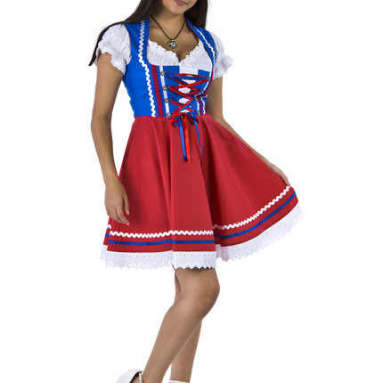 Oktoberfest Dirndl Mekko Oktoberfest Punainen Sininen Hyvät 2 kappaletta