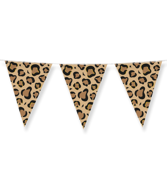 Ruskea Musta Garland Pantteri tulosta 10m