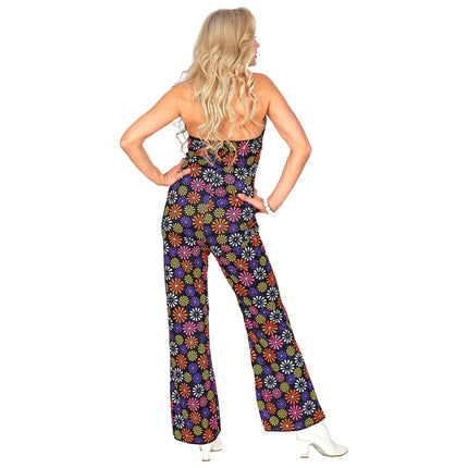 Disco 70S Jumpsuit Värilliset Hyvät kukat