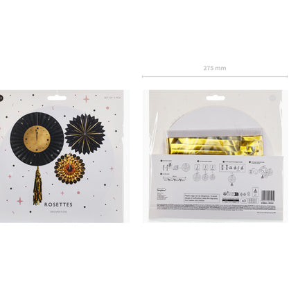 Uudenvuodenaattona roikkuu koristelu Kello 3kpl