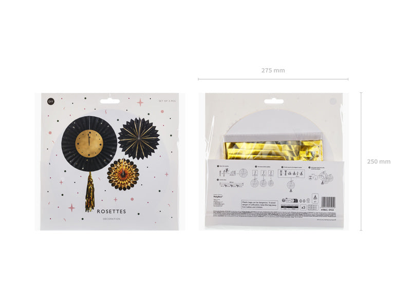 Uudenvuodenaattona roikkuu koristelu Kello 3kpl