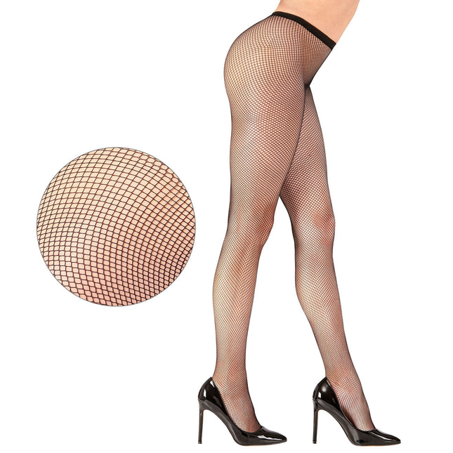Musta sukkahousut Fishnet Stretch